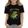 Children's Casual and Fashionable Round-Neck Printed Short-Sleeve Top for Back-to-School