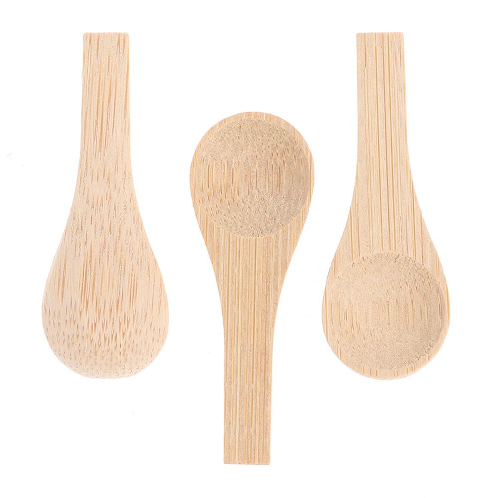 Wooden Tiny Wooden Spoons 2.16 In Handmade Bamboo Tiny Spoons Salt Spoons  For Ice Cream