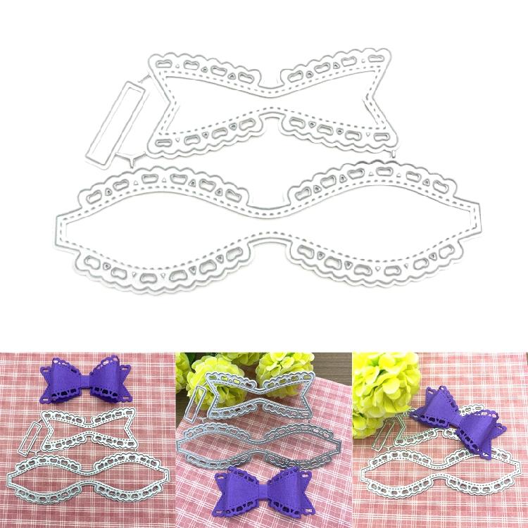 Bowknot Cutting Dies Carbon Steel Metal Silver Cutting Die Template Supplies