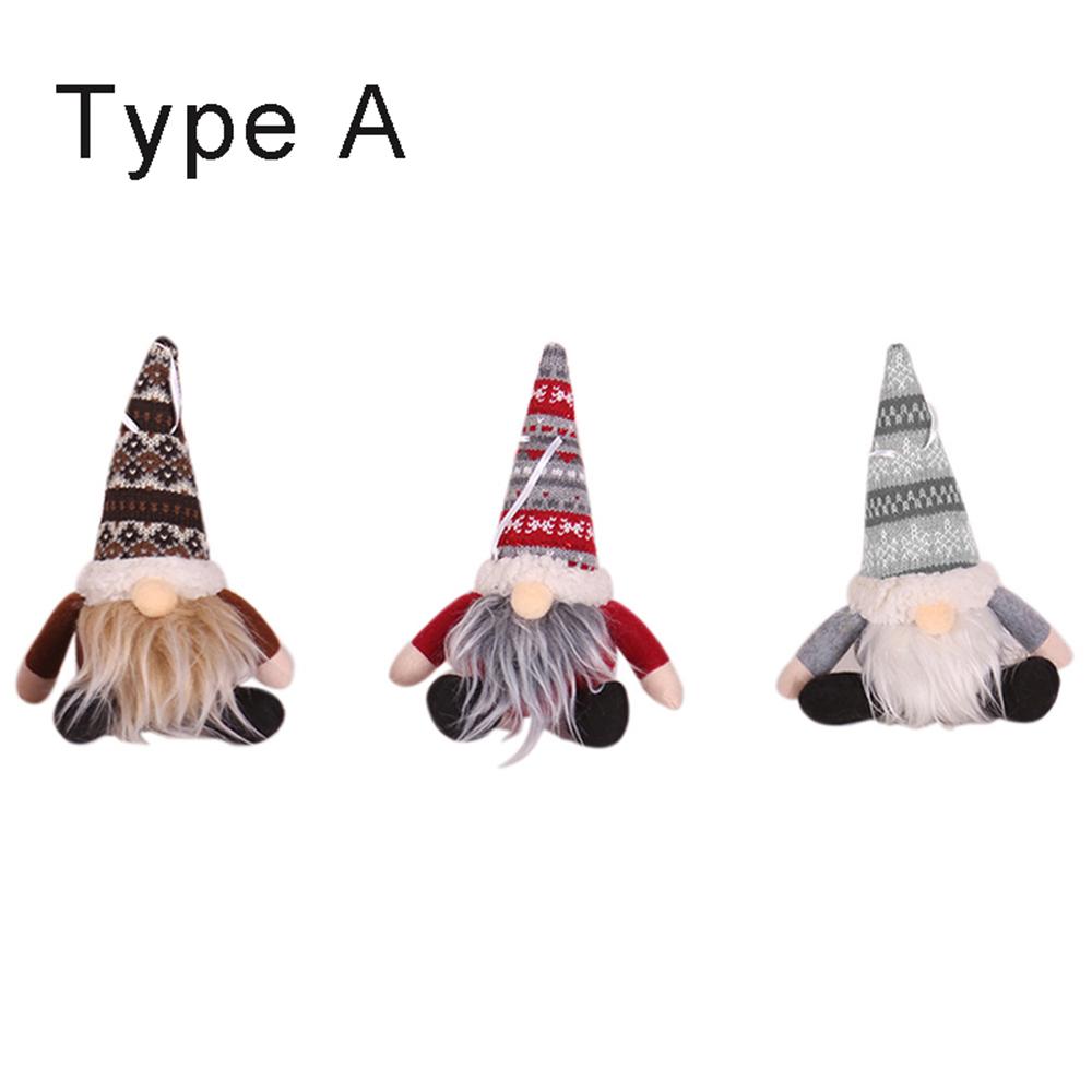 Weihnachtsbaumschmuck, 3 Stück Gesichtslos Bartpuppe Weihnachts-Hängeornamente Weihnachts-Hängeanhänger für Party Zuhause Dekoration