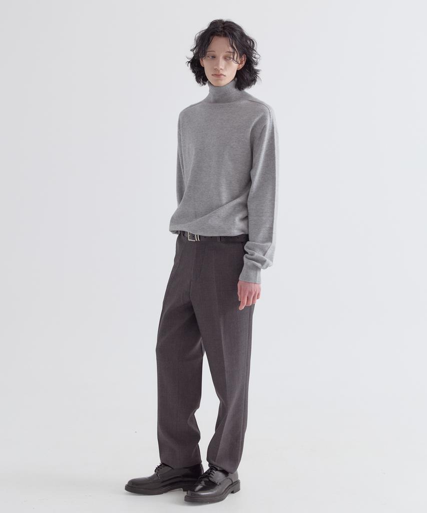 EZIO Hidden Banding Semi-Wide Pants_Charcoal