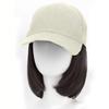 Bob Wig Cap: Women's Versatile Short-Style Synthetic Hair Baseball Cap for Full Gray Hair Coverage.