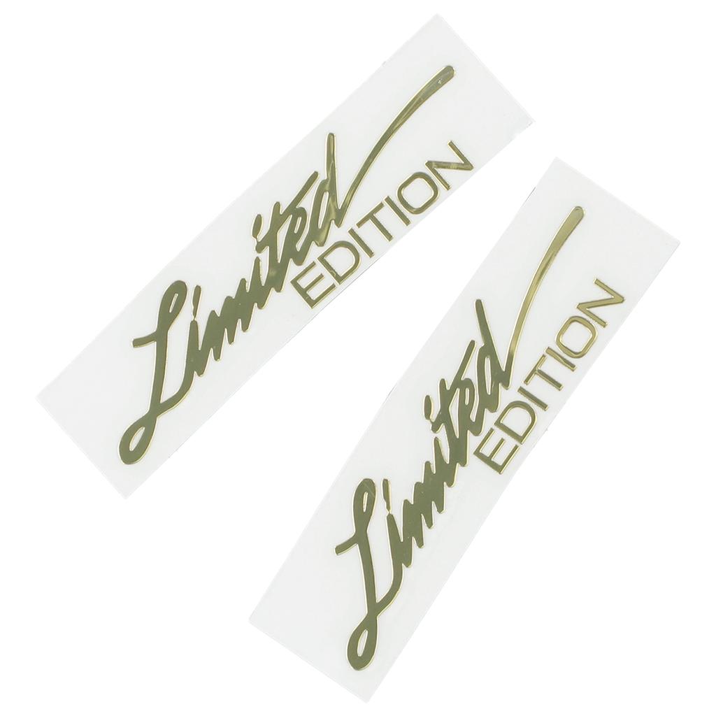2pcs Car Sticker 3D Gold Body Emblem Badge Metal Sticker Decal Car Accessories Motorcycle Decals Limited Edition Logo Sticker