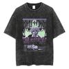 HUNTER×HUNTER T Shirt Kurapika Manga Tshirt  Women Hip Hop Washed Cotton T-shirt Clothing Summer Short Sleeve Tees Streetwear