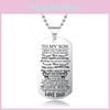 Fashion To Necklace My Son Daughter Dad Mom Dog Tag Birthday Gift For Kids