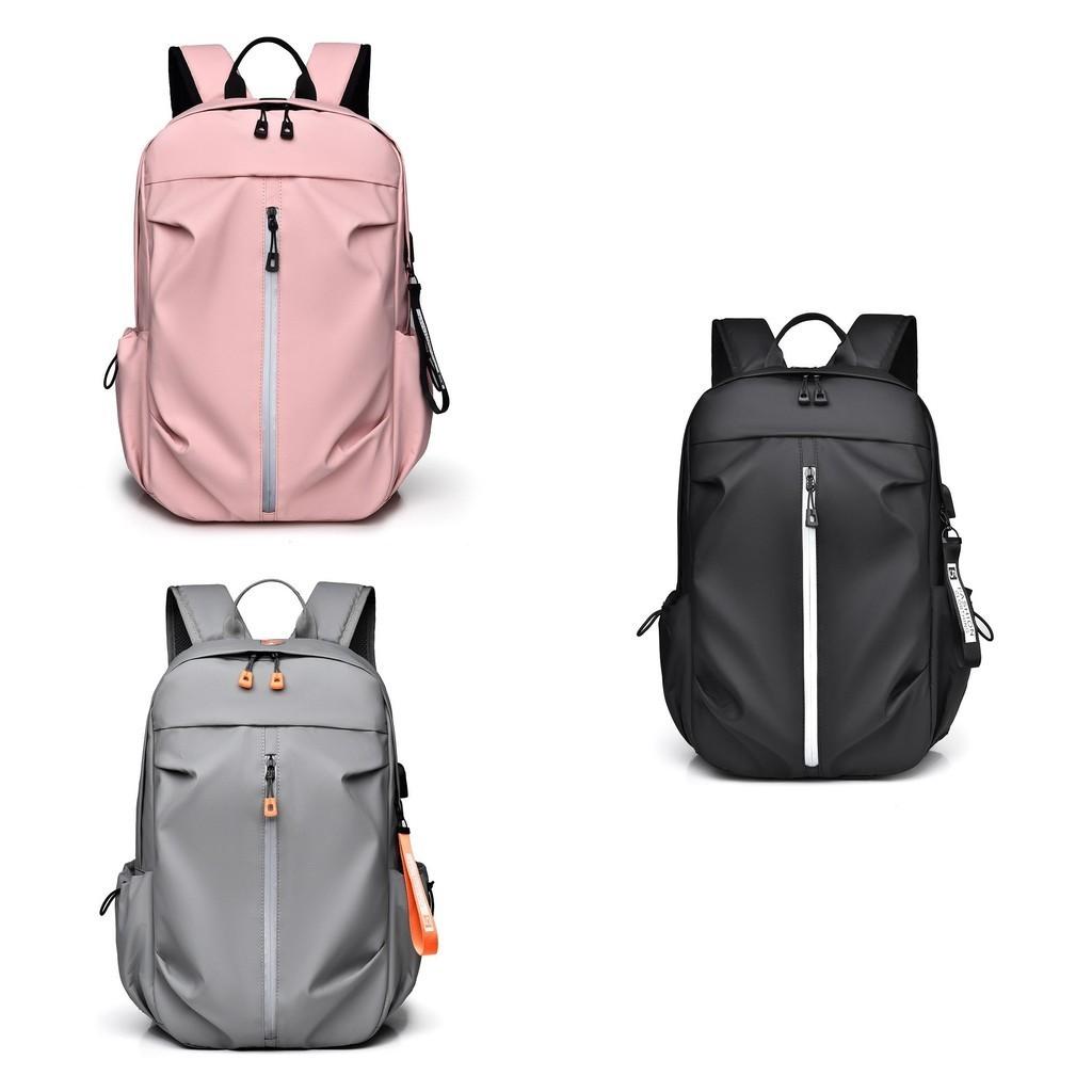 Versatile Waterproof Laptop Bag With Usb Port Suitable For Casual Travel 15-inch Computer Size Black/grey/pink