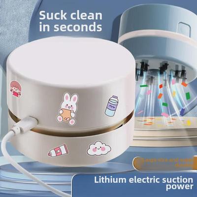 "Rechargeable Mini Desktop Vacuum Cleaner for Eraser Shavings and Desk Debris Removal"