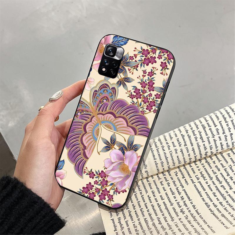 Flower Leaf Art Painting Phone Case For Xiaomi Redmi note 13 12 Pro 11S 11 10 Pro 10S 12S Redmi 13 10 13C