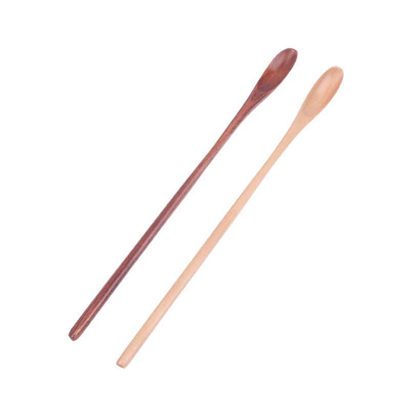 Japanese Cooking Honey Sugar Spoon Tea Coffee Stirring Spoons Long Handle Wooden Spoon Household Dessert Drink Spoon Small Spoon