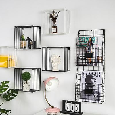 Portable Wall Mounted Magazine File Holder Easy To Install Metal Mesh Mail Organizer Label Plate Lightweight Wire Basket Office