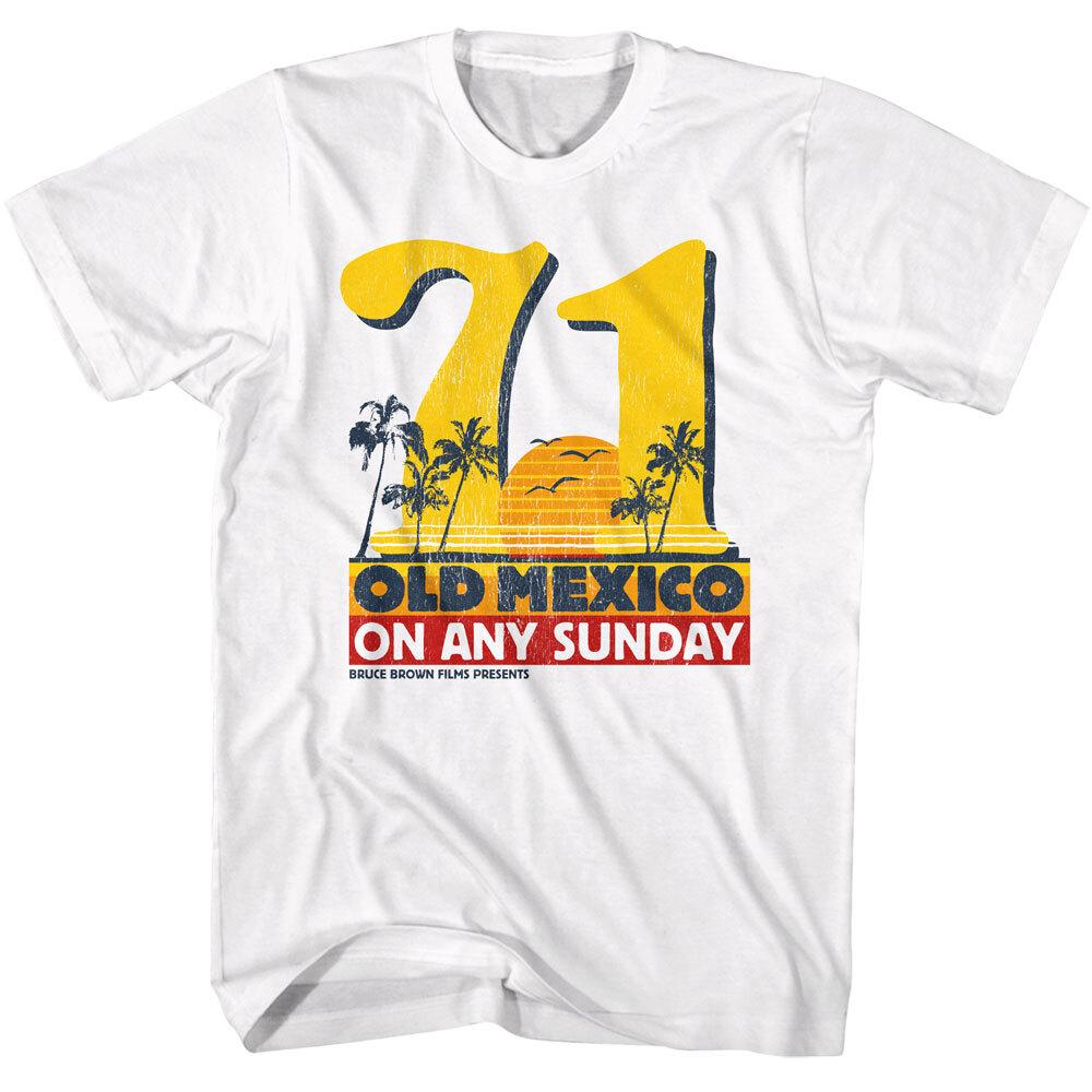 Bruce Brown Films Old Mexico 71 On Any Sunday Palm Trees Sunset Men T Shirt XXL