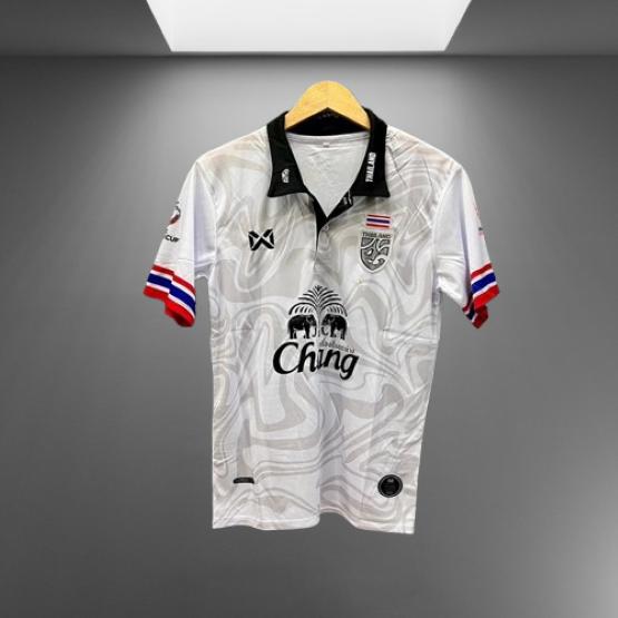 THAILAND National Football Soccer Training JERSEY CHEER Fan Versjon Quick Dry skjorte Polo Polyester Kortermet Uniform Elefantlogo Sport Utendørs