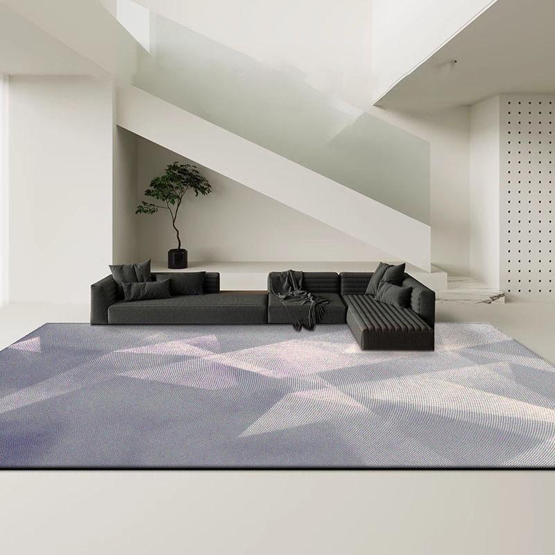 Simple Style Geometric Carpet Living Room Modern Decoration Large Area Non-slip Rugs Bedroom Bedside Tatami Soft Mat Washable