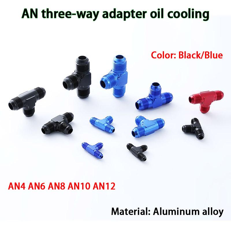 Car Parts Oil Cold Aluminum Joint Brake Tee Joint Quick Connection Oil Pipe AN3 AN4 AN6 AN8 AN10 AN12 Hose Tee Connector Fitting Fuel Tank Caps3