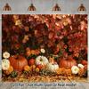 2D Rustic Fall Leaves and Pumpkins Background Cloth Photo Booth Prop
