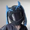 Motorcycle Helmet Cover Helmet Decoration Full Rabbit Plush Motocross Full Face Off Road Helmet Decoration Styling