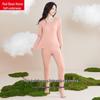Hongdou Home Women's Antibacterial Double-Sided Fleece Thermal Underwear Set