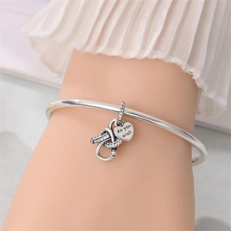 New 925 Silver Mother's Day Themed Love Family Crown Pendant Beads fit Original Bracelets Necklaces DIY Jewelry Gifts