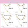 Collier à Gouttes d'Eau Superposées en Acier Inoxydable Sans IP avec Zircone Pour Femmes Bijoux de Mode