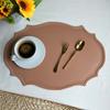 Retro European-Style Leather Placemat, Heat-Resistant, Waterproof & Oil-Proof Nordic Mat
