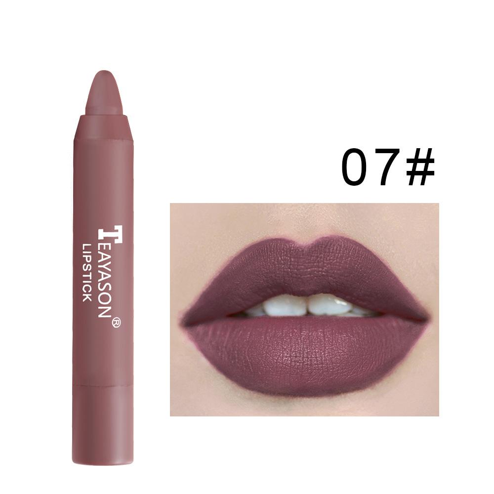 Nude Velvet Matte Lipstick Long Lasting Moisturizing Lip Crayon High Pigment Rotate Lipsticks Pen Woman Cosmetics