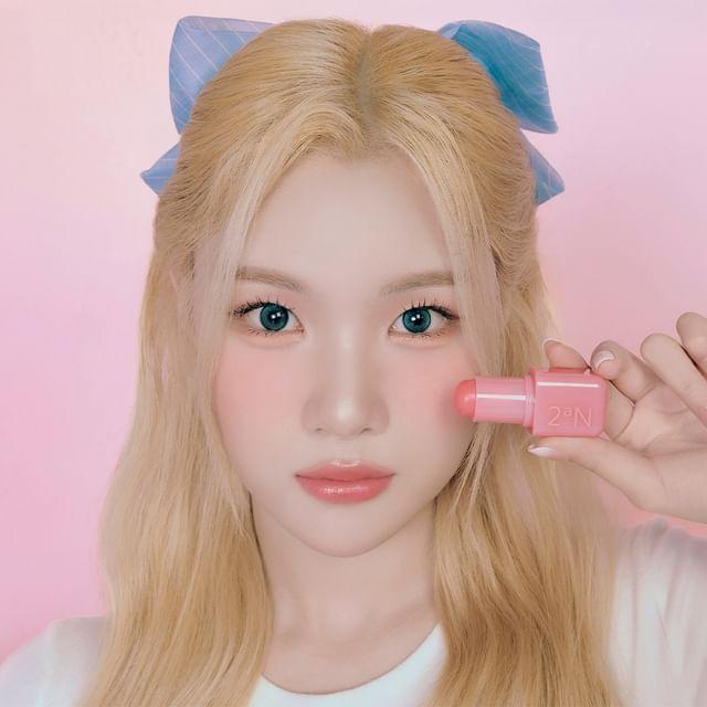 2aN - Pocket Cotton Blurring Stick - 6 Colors 01 Baby Peach