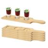 6 Holes Wooden Stand for Tequila Shot Glasses Presentation Tray Large Capacity Display Storage Solution