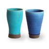 Dolce Duo Deep Blue Pair Set of Pilsner Beer Mino Made In Perfect Gift Cups, 2, Cups, Cups, Ware, Japan,