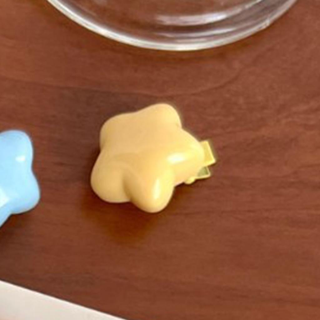 Sternförmige Haarspange für Mädchen Frauen Starker Halt Niedlich Multifunktional Haarstyling-Clip Zubehör Gelb