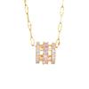 Small Waist Necklace, Women'S Light Luxury Temperament Trend Zircon Pink Pendant Of The Same Style