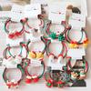 Santa Claus Christmas Tree Hair Ties - Elastic Rubber Bands for Kids