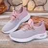 Fashion 2025 New Breathable Knit Sneakers for Women Spring Autumn Slip On Soft Sole Flats Woman Comfort Non Slip Running Training Shoes