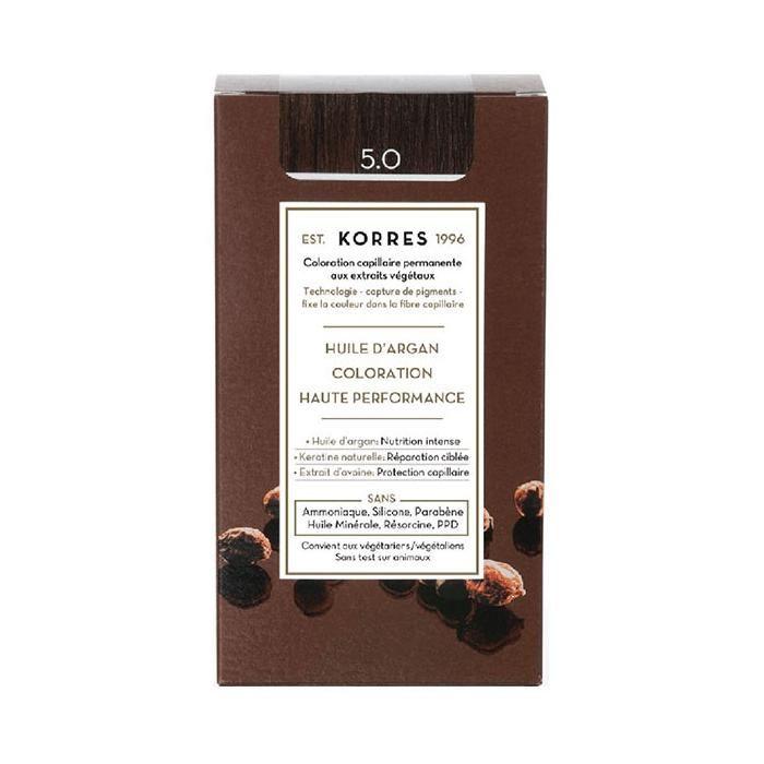 Korres Arganöl permanente Coloration 5.0 Hellbraun