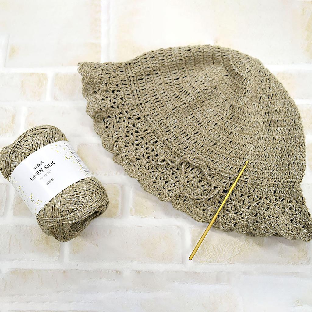 NASKA Hand Knitting Linen Medium 172m Yarn, Silk, Fine, COL. 513, Blue, 54% Linen, 46% Silk, Approx. 40g,