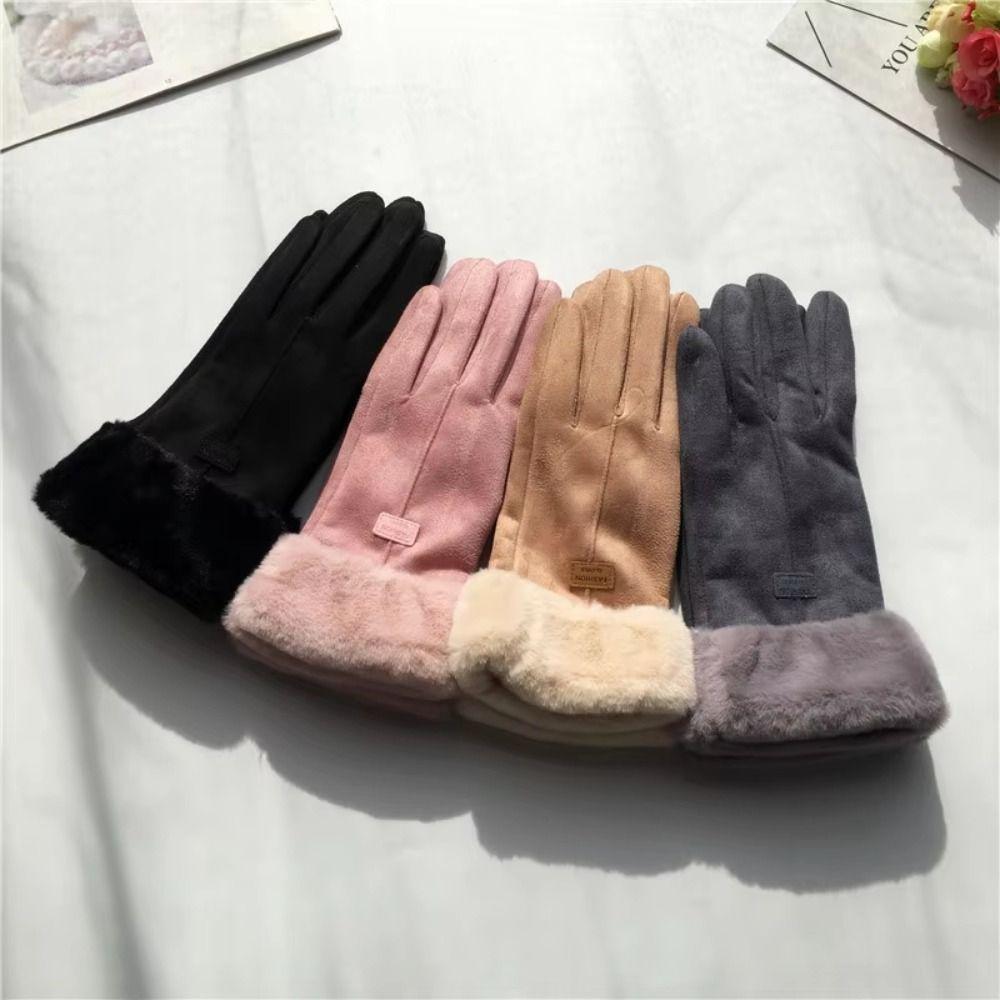 Full Fingers Mittens Windproof Sports Cycling Mittens Women Winter Gloves Girls