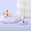 Non-Fading Titanium Steel Hip-Hop Ring - Embracing Arms Design for Women