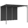 vidaXL Garden Pavilion with Side Curtain 3x3x2.25 M Anthracite