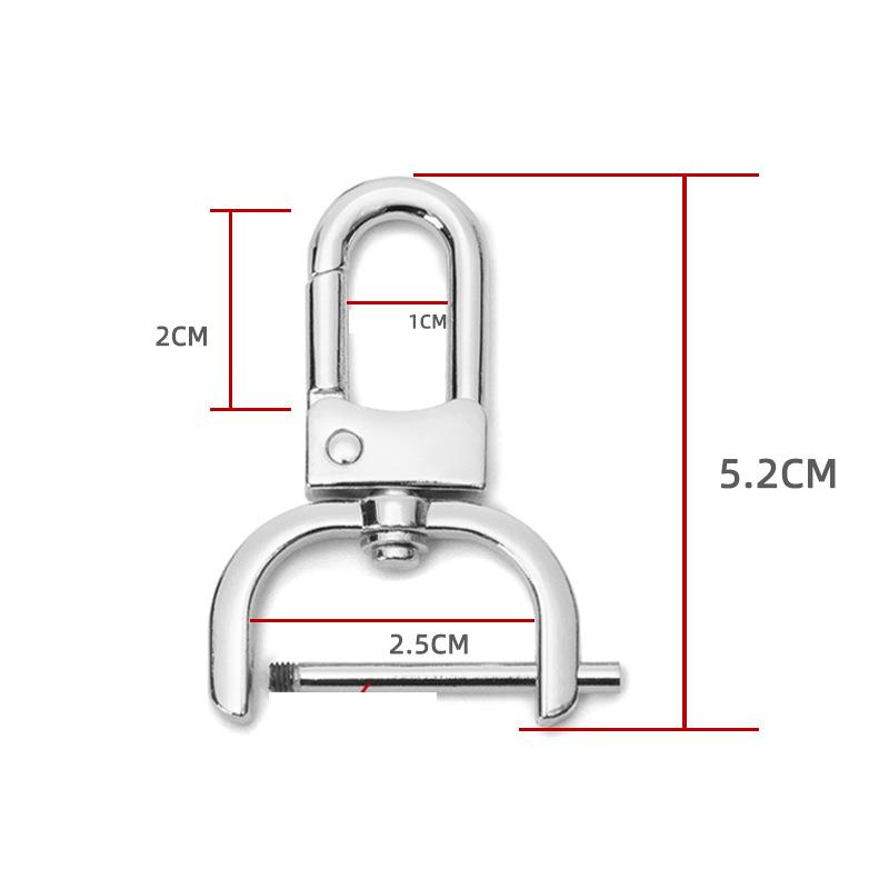 2pcs Metal Detachable Snap Hook Trigger Clips Buckles For Leather Strap/ Belt Keychain Webbing Pet Leash Hooks