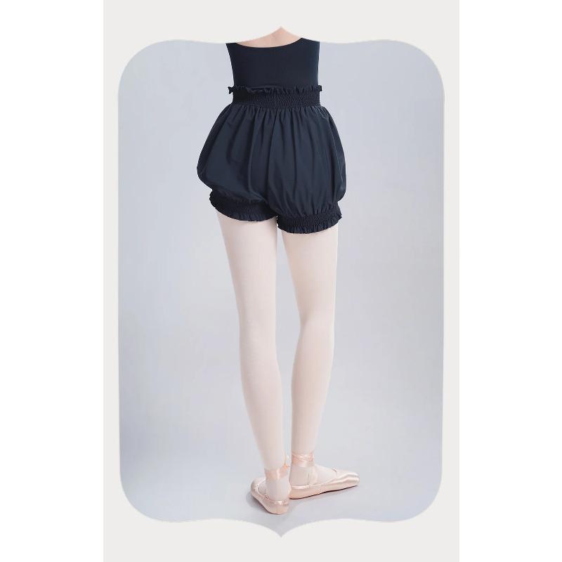Women's High Waist Flower Bud Short Pants Dance Shorts Adult Ballet Shorts Safety Pant