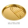 Useful Non-slip Food Storage Golden Color 304 Stainless Steel Snack Plate Dessert Dining Plate for Dining Room Dinner Plate