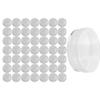 50pcs 33mm Cylindrical Transparent Watch Parts Storage Box Repairing Spare Parts Case