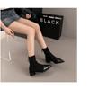 On Retro Pointed Ankle Boots with French 2026 New Autumn and Winter Fashiperament High Heels and Zipper Short Boots