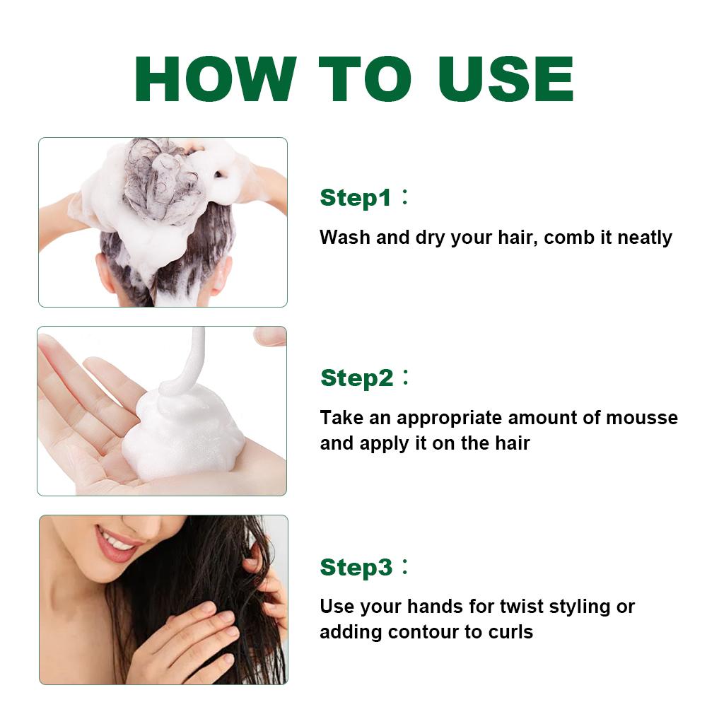 OLIVE OIL HAIR MOUSSE-For restorative shine tames frizz & Fast absorbing-Apply to any hair types,60ml