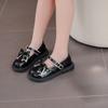 Leather Shoes, Fashionable Korean Version, British Style, Soft Soled Princess Shoes, Suitable for Elementary School Students, Performance Shoes