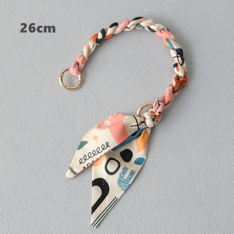 New Fashion Spring Woman Handbag Accessory Part Chains Detachable Replacement Floral Print Silk Strap Women DIY Chain Bag Handls