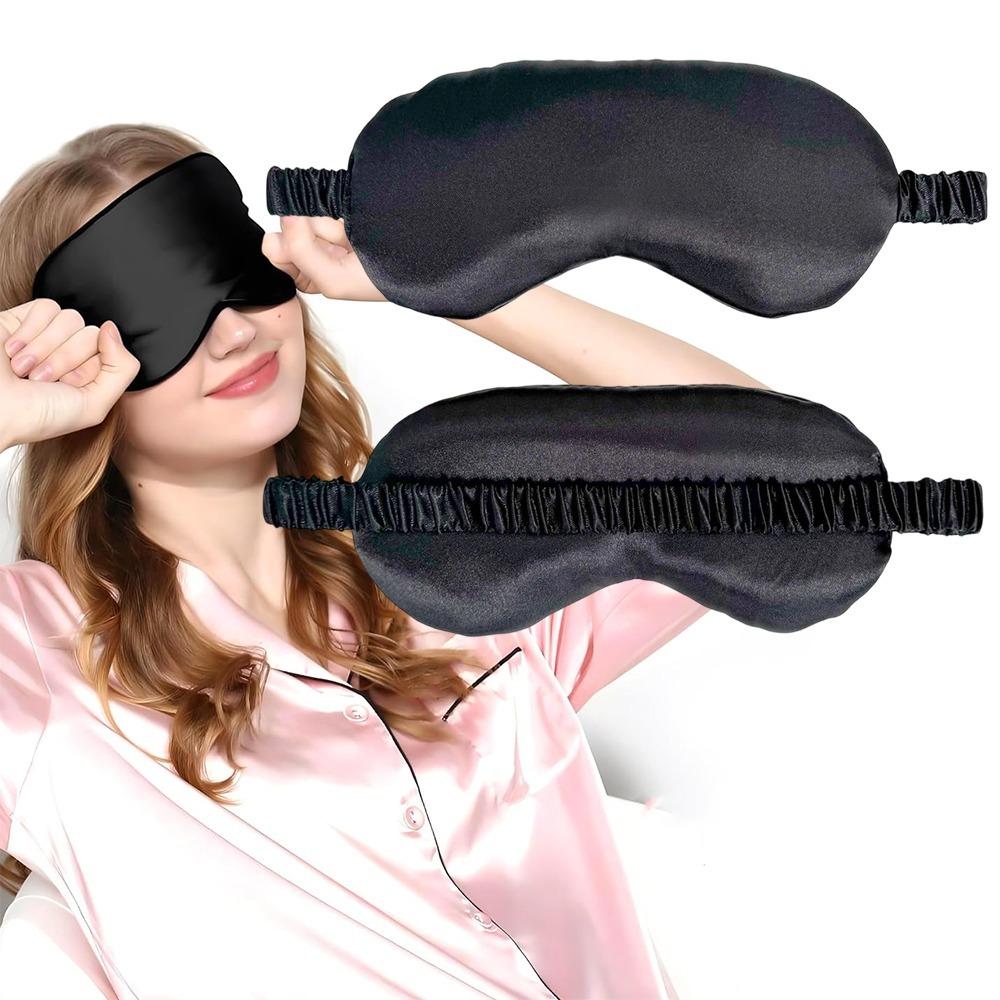 Eye Mask Satin Sleep Blackout Blindfold Soft Comfortable Travel Sleeping Mask Women Men Adjustable Elastic Band Eye Cover