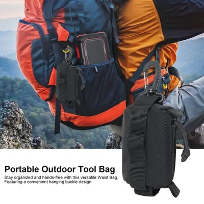 Outdoor Portable Waist Bag Waterproof Oxford Cloth Multifunction Backpack Belt Hanging EDC Tools Coin Keys Card Storage Pouch Camping Hiking
