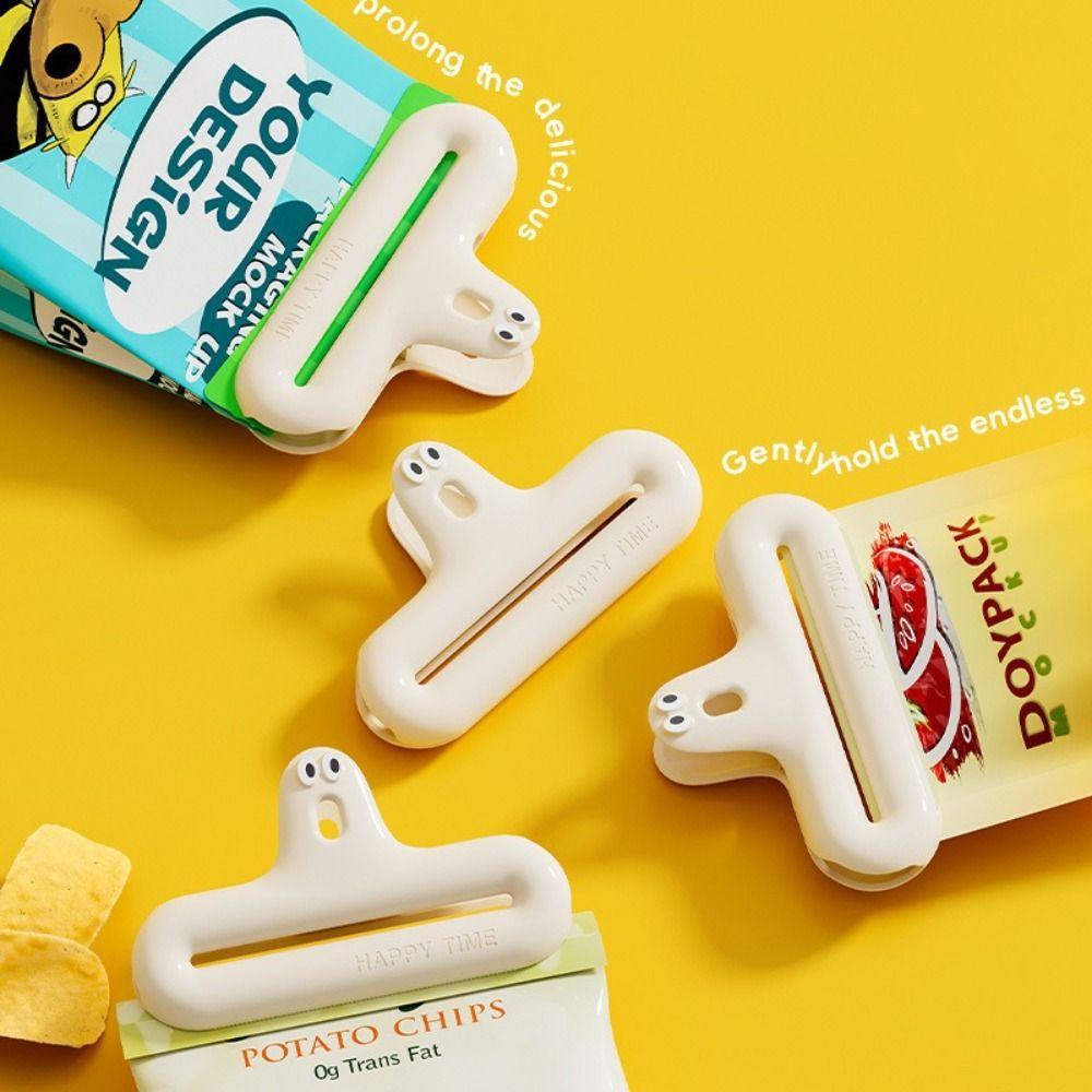 

Seal Storage Food Seal Clips ABS Snack Milk Powder Bag Clip Kawaii Sealer Clamp жовтий