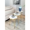 3-piece Nesting Coffee Table And Coffee Table Set Gold Octagonal Coffee Table Set Wire Leg Coffee Table Set
