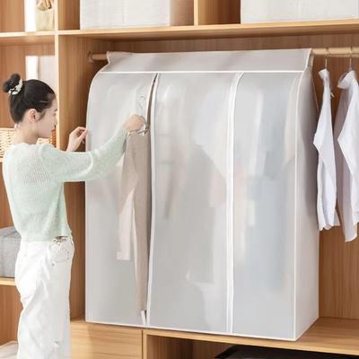 Transparent Coat Storage Bags Anti-fouling Dust Cover New Hanging Clothes Bag  For Household